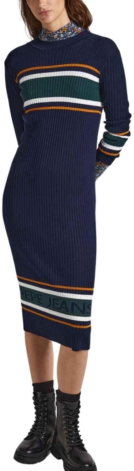Pepe Jeans Herren Evelina Midikleid, XL