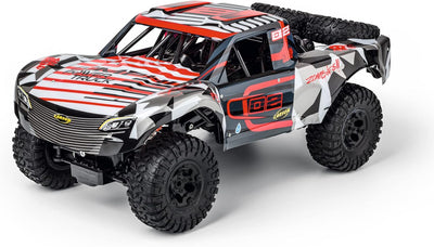 Carson 500404260 1:10 Amphi PowerTruck 2.4GHz 100% RTR rot - Ferngesteuertes Auto, RC Fahrzeug, inkl