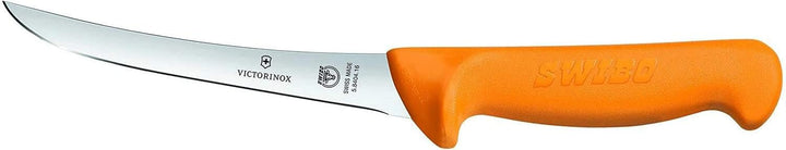 Victorinox Küchenmesser Swibo Ausbeinmesser Normaler Schliff Halbflex 13 cm Schwarz, 13 cm Schwarz
