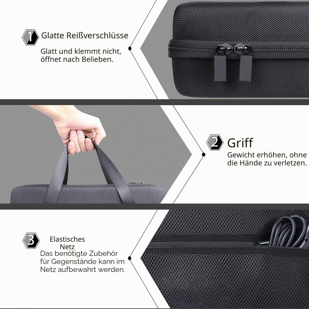 co2CREA Hart Reise Schutz Hülle Etui Tasche für Zoom H6 All Mobiler Audio Rekorder,Fits SSH-6 / EXH-