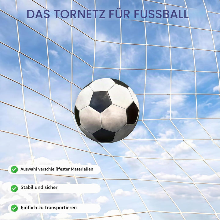Fussballtor tornetz, Tornetz 300x200cm 2 Pack, Robuste Netze, Polypropylenfaser für Fussballtor Spor