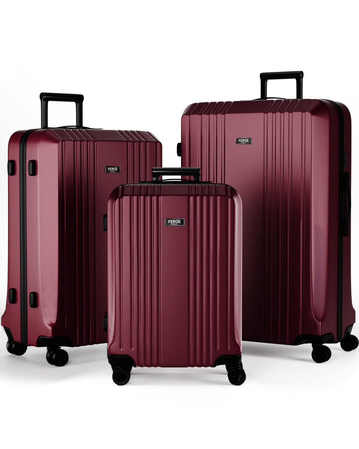 FERGÉ Kofferset 3 TLG Hartschale mit TSA-Zahlenschloss Cannes Reisekoffer Trolley-Set (Handgepäck, L