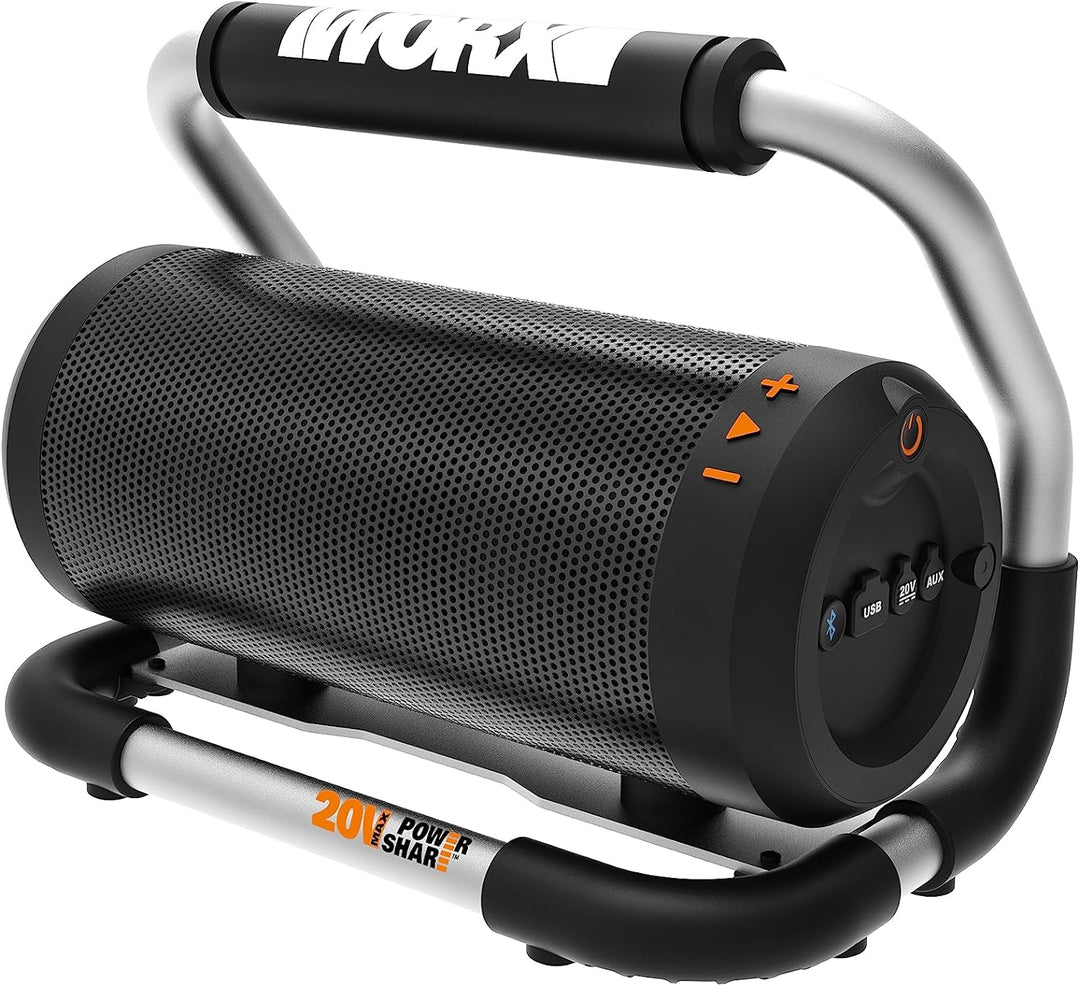 WORX WX009.9 Bluetooth Akku-Lautsprecher 20V - AUX-In Anschluss & USB Port - Laufzeit ca. 10 Stunden