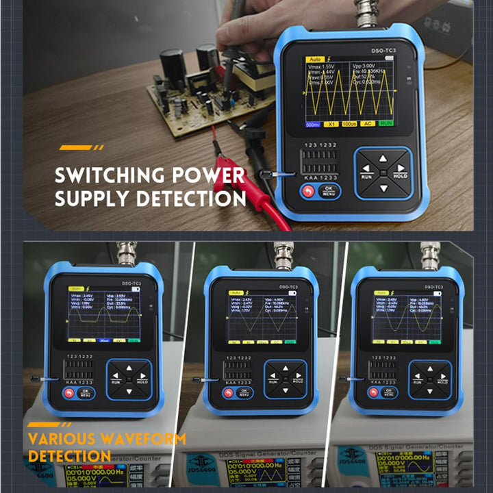 Jadeshay Oszilloskop, DSO-TC3 3-in-1 tragbares digitales Handoszilloskop, Transistortester und Signa