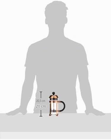 Bodum French Press Chambord - 350ml / 3 Tassen Kupfer Kaffeebereiter - Hitzebeständiges Glas & Edels