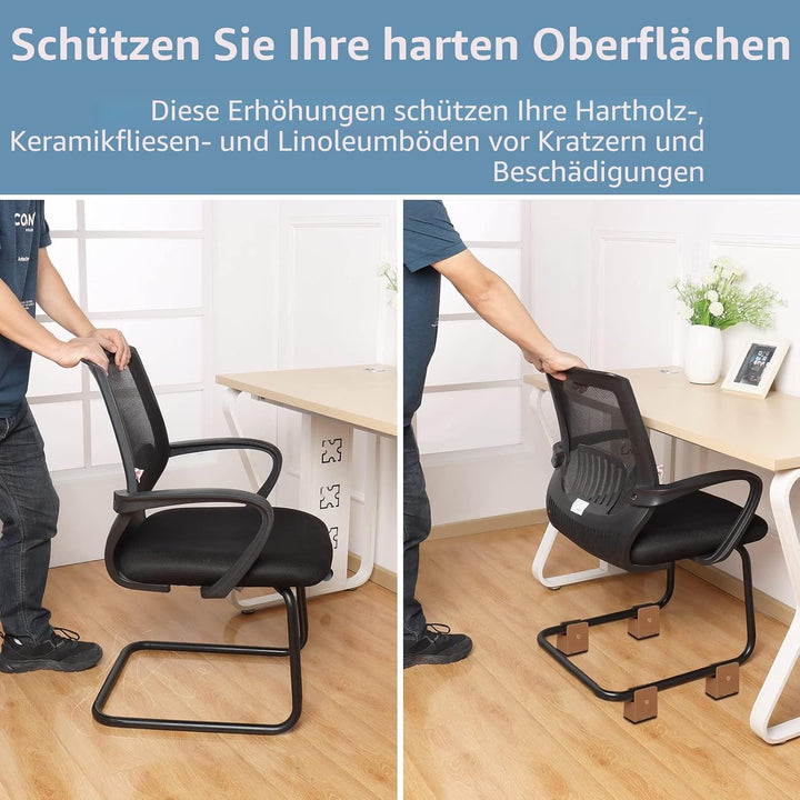 Ezprotekt Einstellbare Bett- und Möbelerhöhungen mit Schraubklemme, 10,2 cm, strapazierfähige Sofa-,