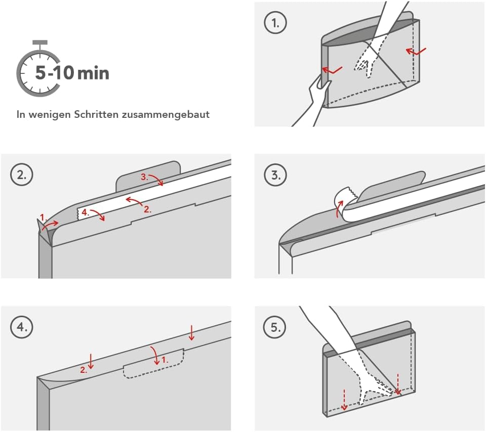 Rotho MyPaper Dokumentenablage, Schreibtisch-Organizer, Dokumentenhalter, Briefablage, Postfach, Pap