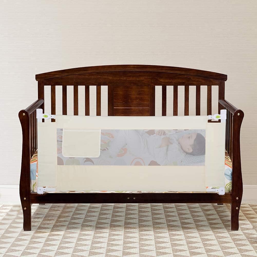 Tragbare Babybettbarriere, Faltbare und waschbare Sicherheitsbarriere Sicherheitsgitter Abnehmbarer
