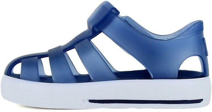 Unbekannt Mädchen Star Riemchensandalen, Marineblau Transparent