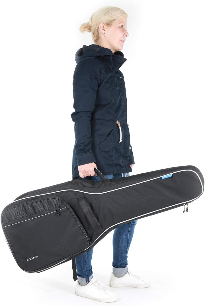 GEWA Gig Bag Economy 12mm für Akustikbass, schwarz (reissfest und wassergeschützt, 12mm Polsterung,