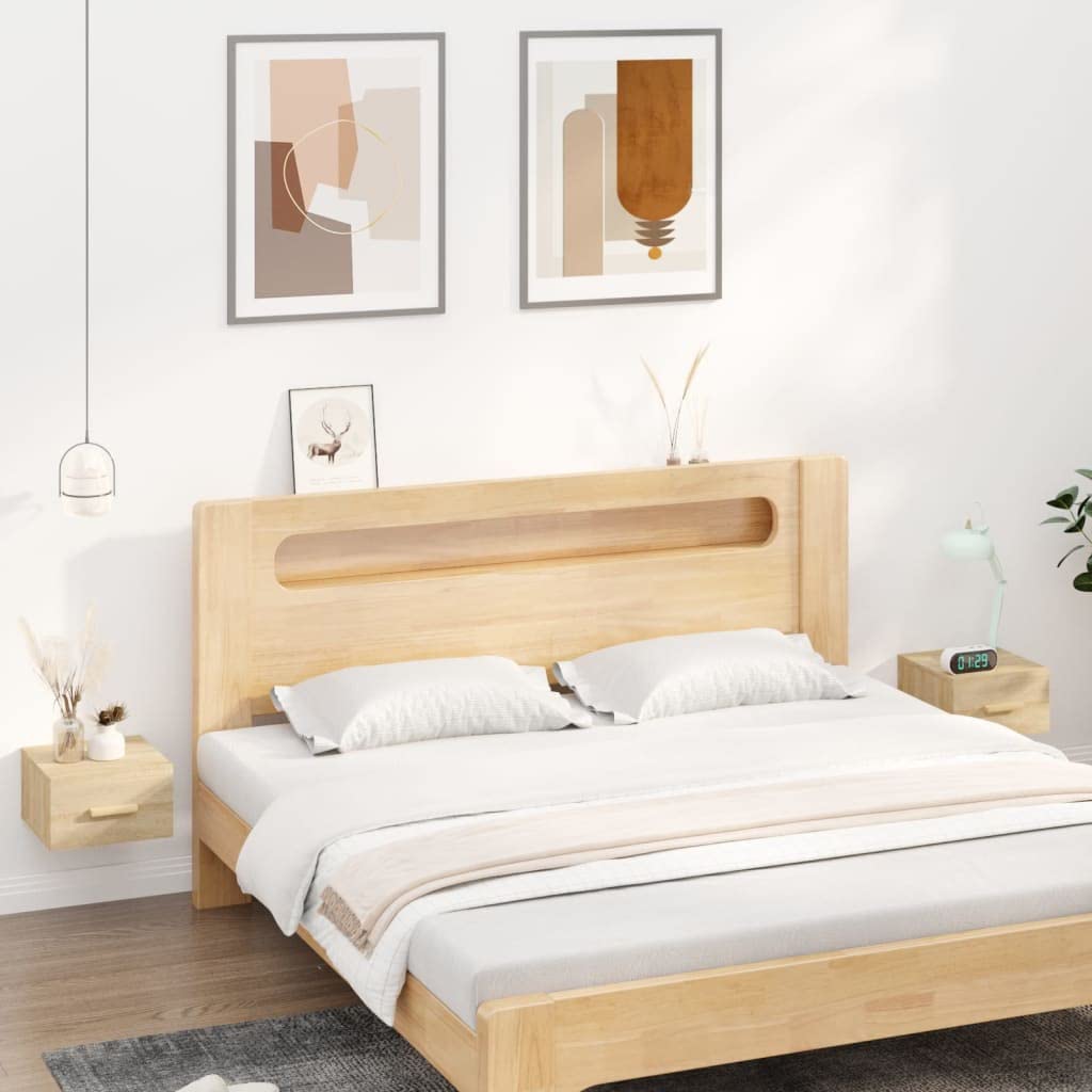 FIRBNUS Nachtkommode Nachtschränkchen Wand-Nachttische 2 STK. Sonoma-Eiche 35x35x20 cm Bett Kommode