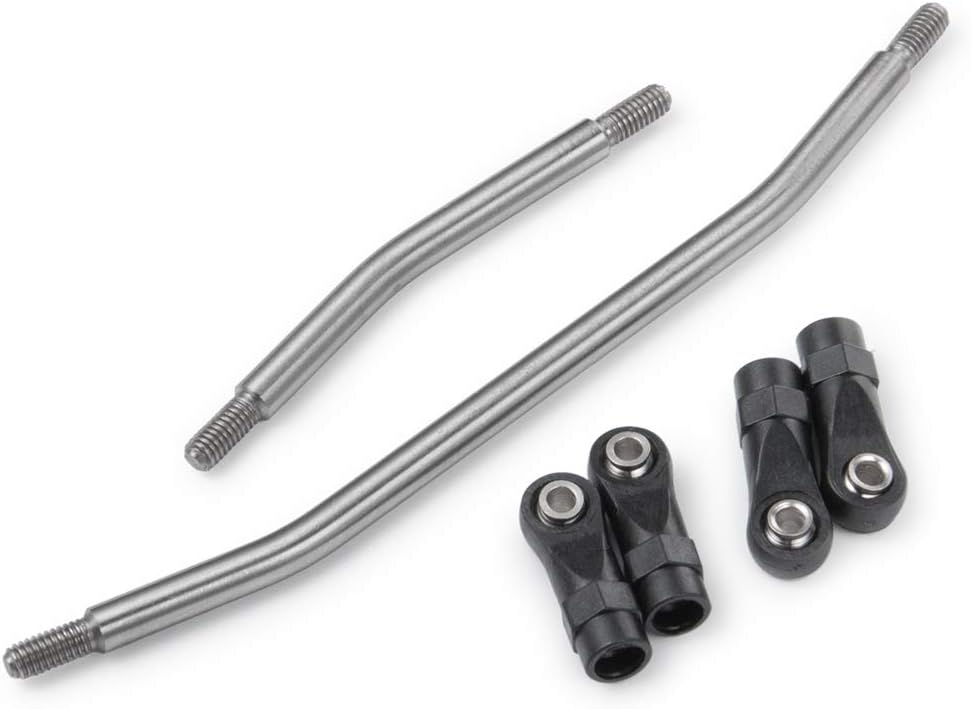 AXspeed 10pcs/Set Stainless Steel Steering Pull Rod Link Linkage for SCX10 1/10 RC Crawler Car