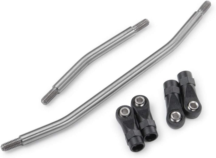 AXspeed 10pcs/Set Stainless Steel Steering Pull Rod Link Linkage for SCX10 1/10 RC Crawler Car