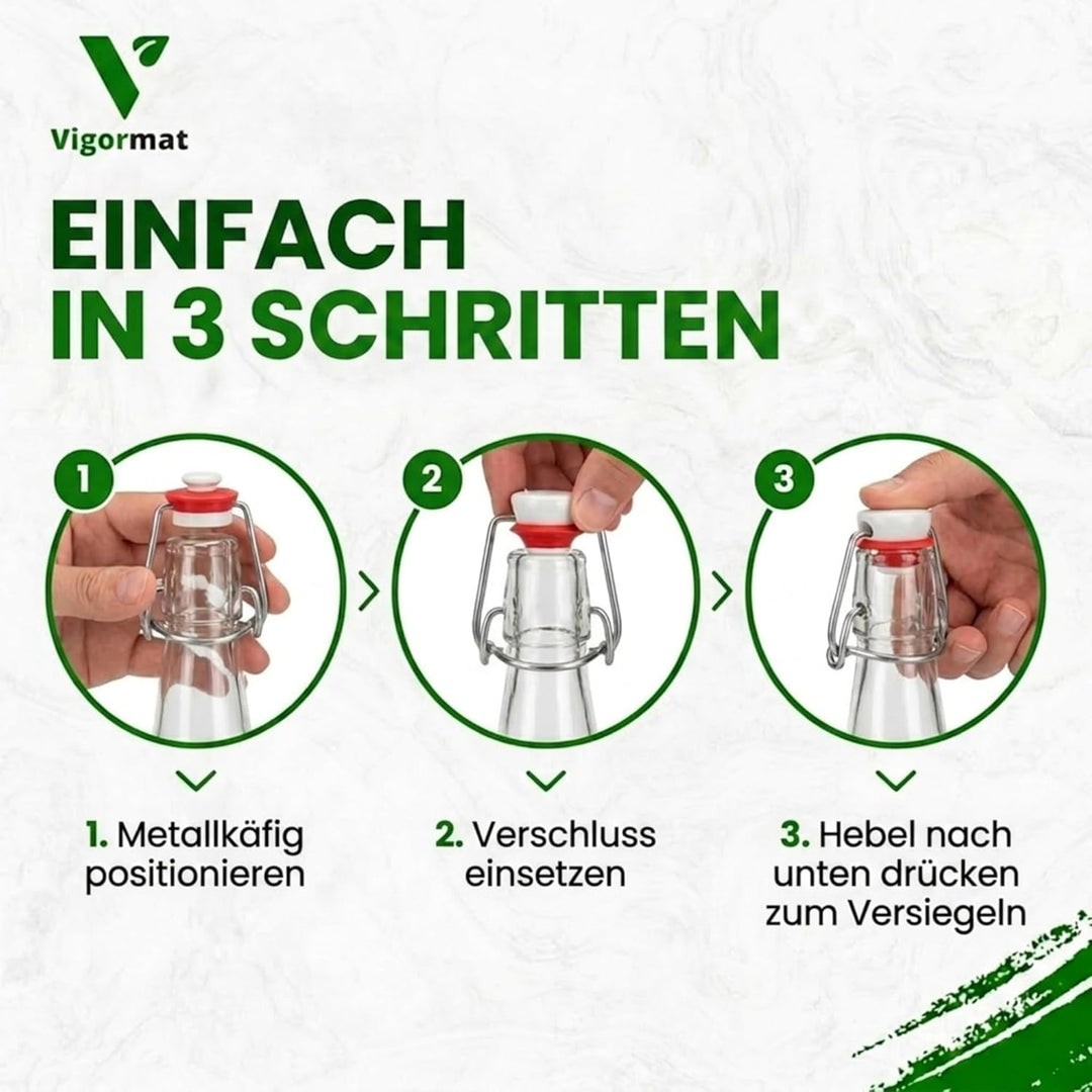 Flaschenverschluss Bierflaschen mit Bügelverschluss, Flaschen Bügelverschluss mit Gummidichtung, Luf