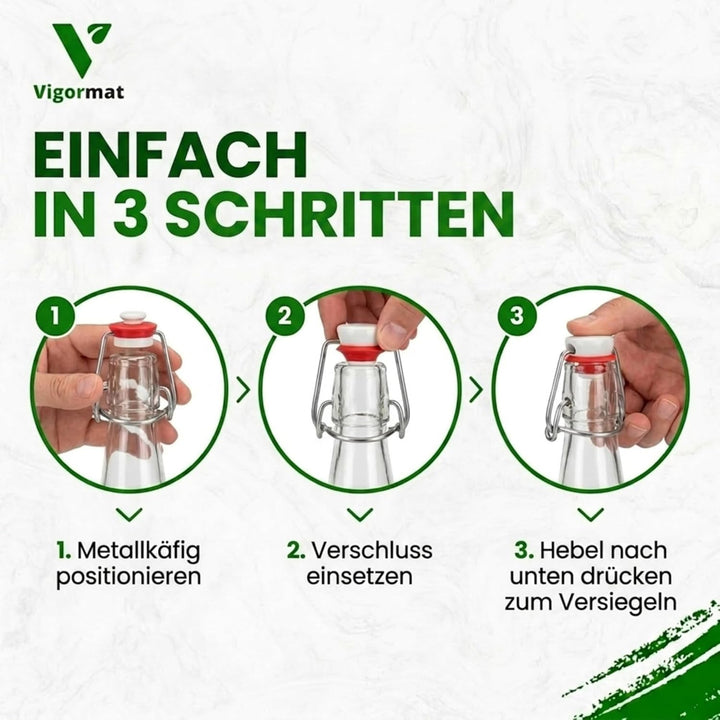 Flaschenverschluss Bierflaschen mit Bügelverschluss, Flaschen Bügelverschluss mit Gummidichtung, Luf