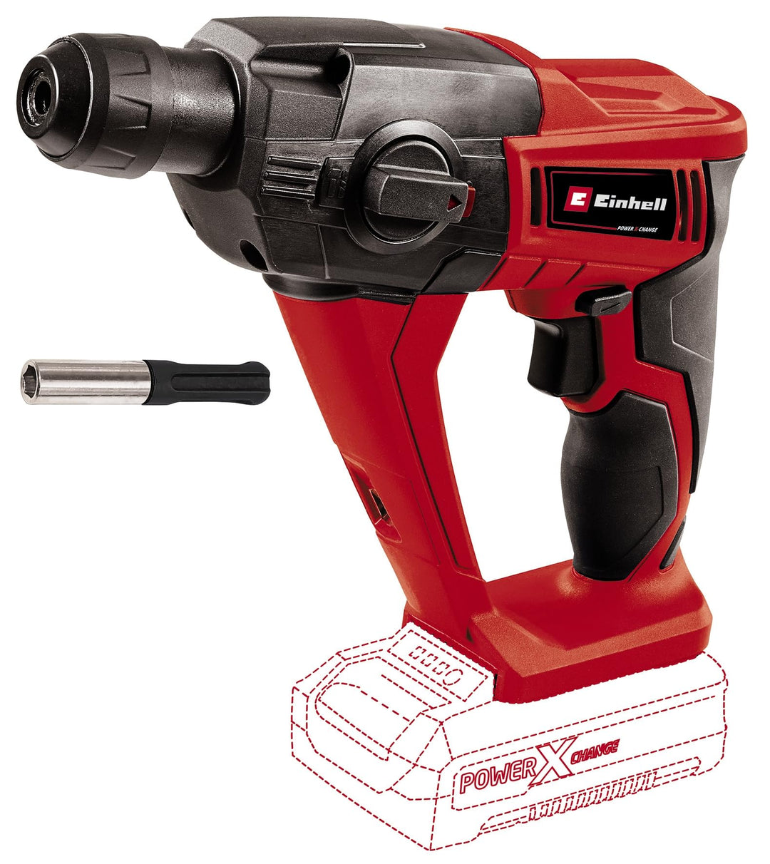 Einhell Akku Bohrhammer TE-HD 18 Li Solo Power X-Change (Lithium Ionen, 18V, 1,2 J, Bohrleistung in