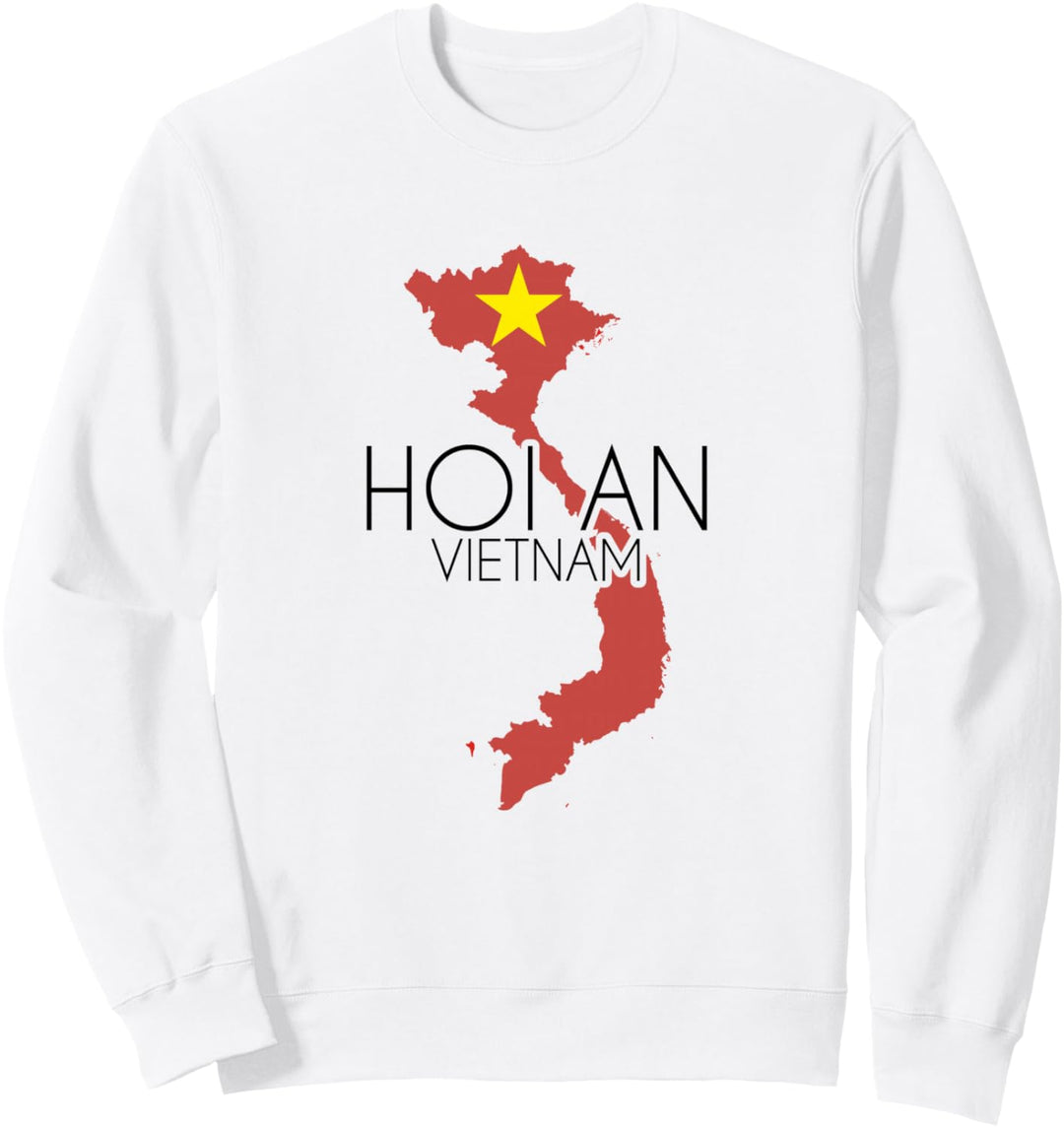 Hoi An Umriss Vietnam Flagge Sweatshirt