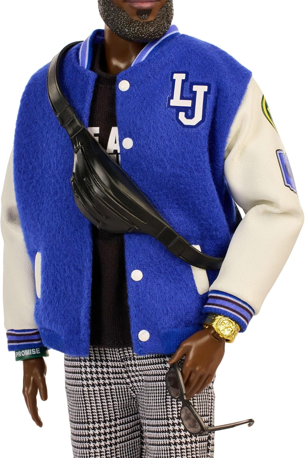 Barbie Signature Lebron James Kenbassadors Puppe, Sammelfigur mit College-Bomberjacke und Accessoire