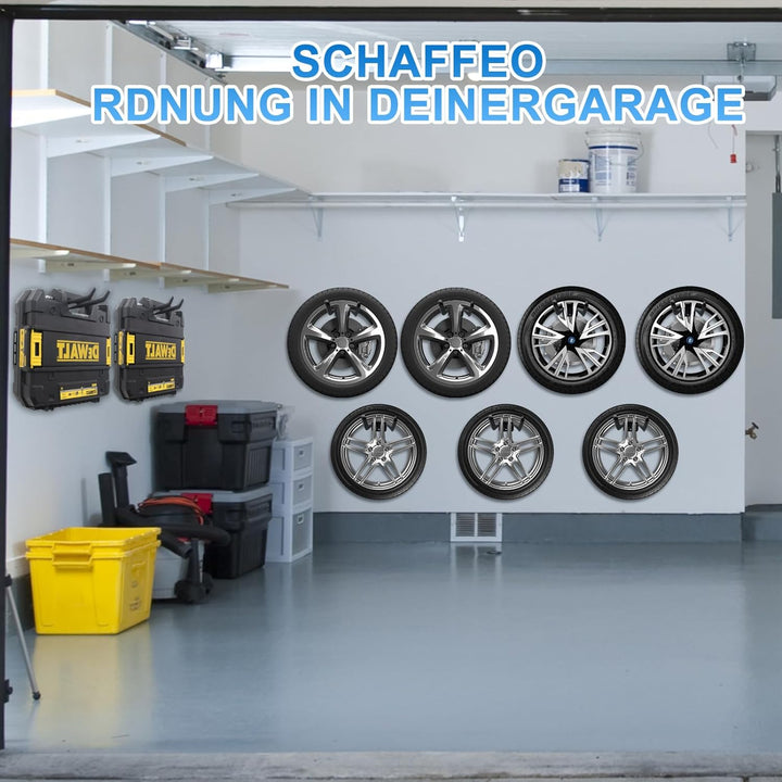 Joyseedi 2 Stück Garagenhaken Schwerlast, Schwarz Wandhaken Schwerlast Lang Universal Garage Storage
