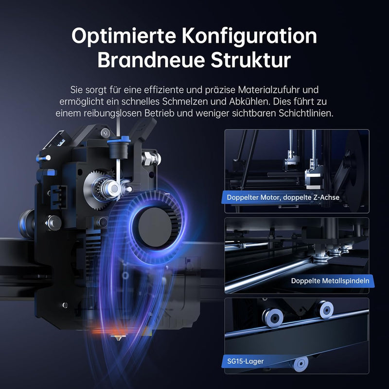 Anycubic Kobra 2 Max 3D Drucker, 500mm/s Hochgeschwindigkeitsdruck 420x420x500mm Riesiger Druckgröss