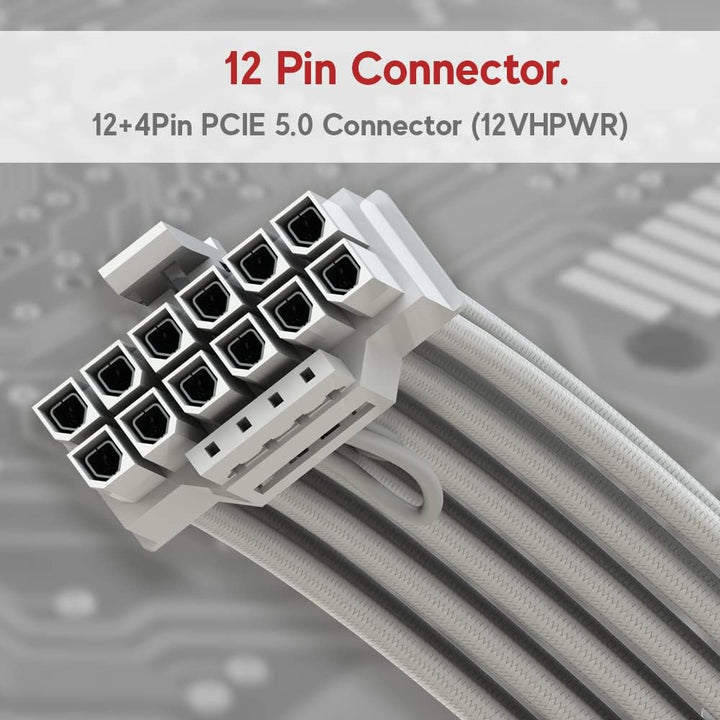 LINKUP – AVA PCIE 5.0 4x8-polig auf 12VHPWR (16-polig/12+4) 16AWG ummantelte Hochstrom-Netzteil-Kabe