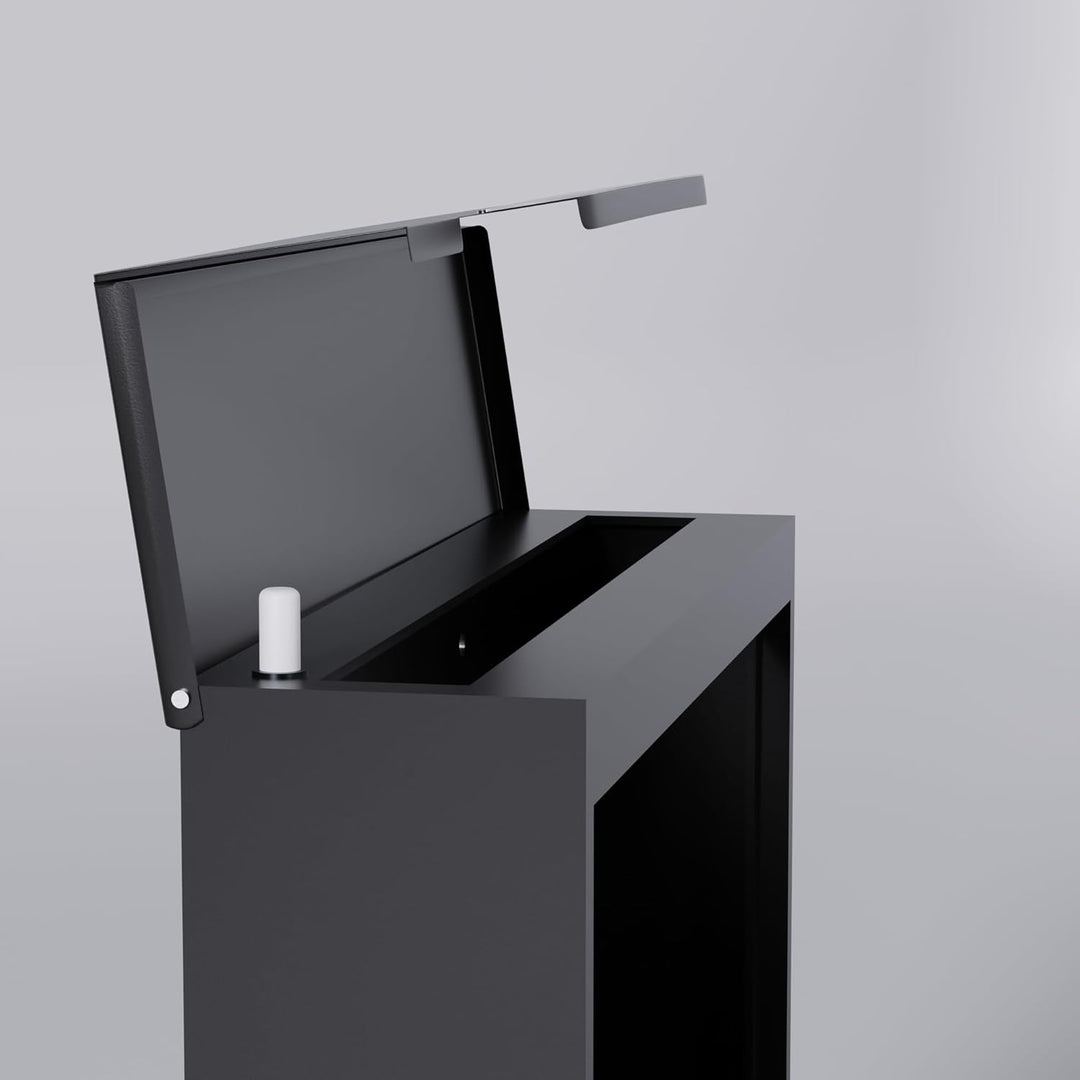 Bl4ckPrint Premium Briefkasten mit Zeitungsfach und Sichtfenster Anthrazit - Postkasten personalisie