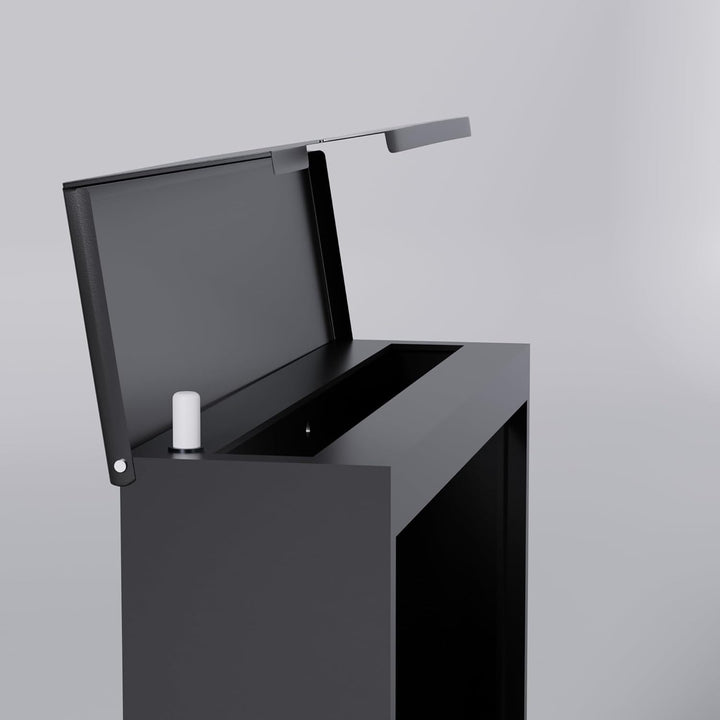 Bl4ckPrint Premium Briefkasten mit Zeitungsfach und Sichtfenster Anthrazit - Postkasten personalisie