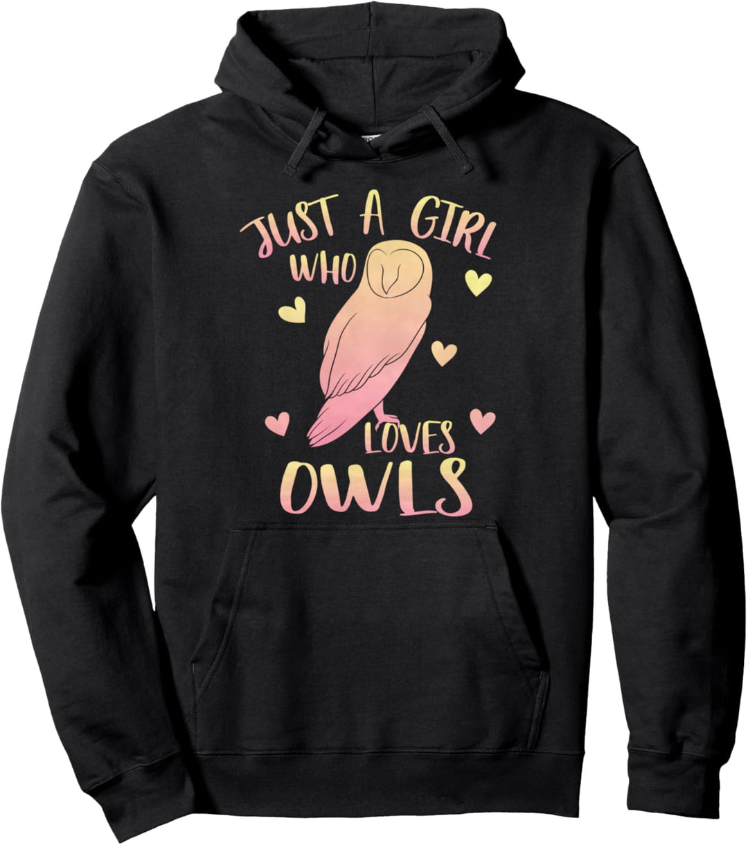 Nur ein Mädchen, das Eulen Liebt süsses Eulengeschenk Pullover Hoodie