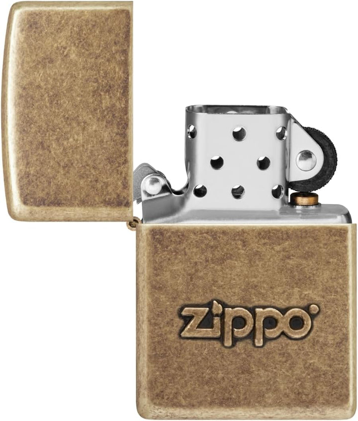 Zippo 60002307 PL Stamp Feuerzeuge, Messing, Edelstahloptik, 1 x 3,5 x 5,5 cm