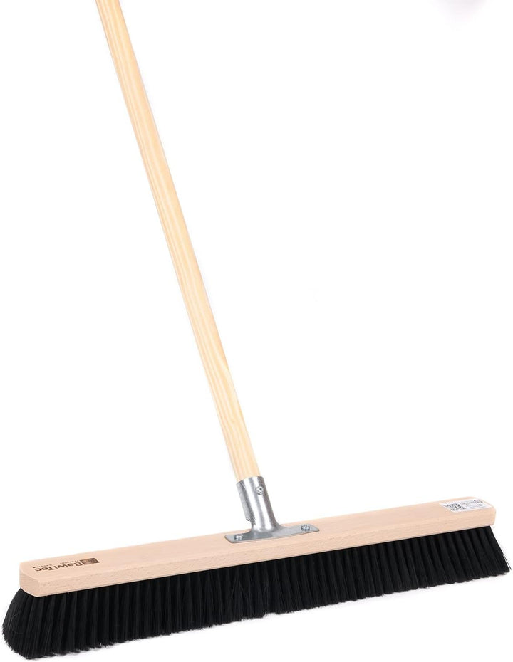 BawiTec Profi Saalbesen Grossraumbesen Kunsthaar-Borsten mit stabilem Stiel schwarz-weich (Breite 40