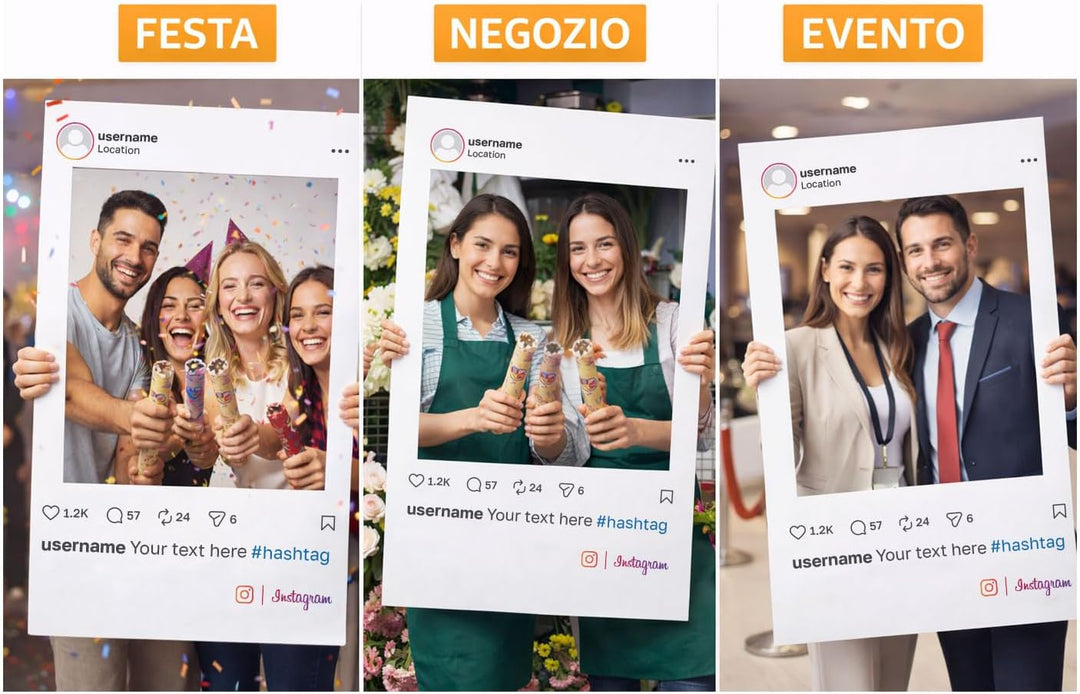 LARGE FORMAT Personalisierter Selfie-Rahmen, Rahmen für Partys und Firmenveranstaltungen, 100 x 70 c