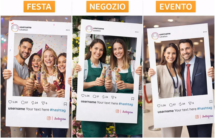 LARGE FORMAT Personalisierter Selfie-Rahmen, Rahmen für Partys und Firmenveranstaltungen, 100 x 70 c