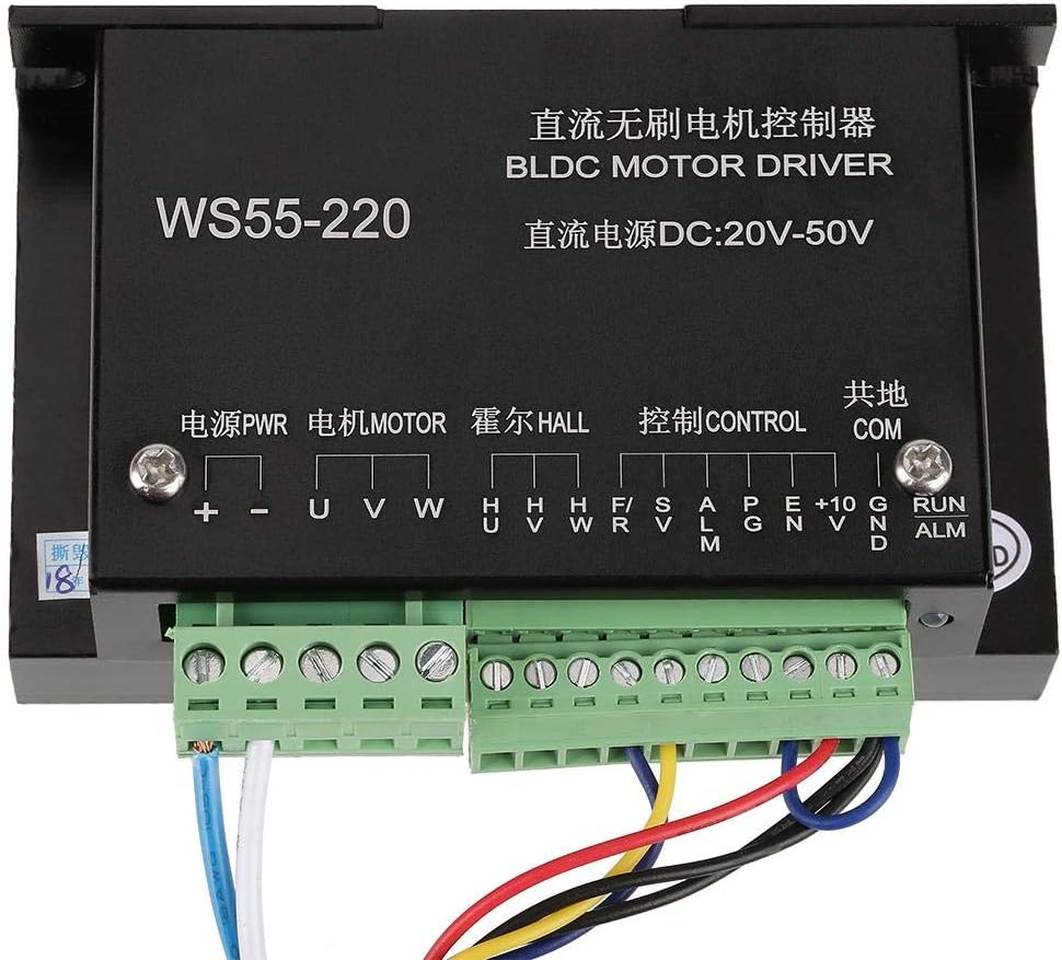 Bewinner Motortreiber Controller mit Kabel, WS55-220 Hochleistungs BLDC Motor Controller mit 3 Phase