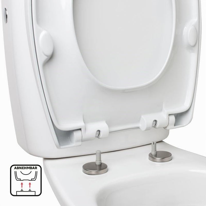 TATAY Toilettendeckel Universal mit Absenkautomatik | Einfache Montage | Hohe Widerstandsfähigkeit &