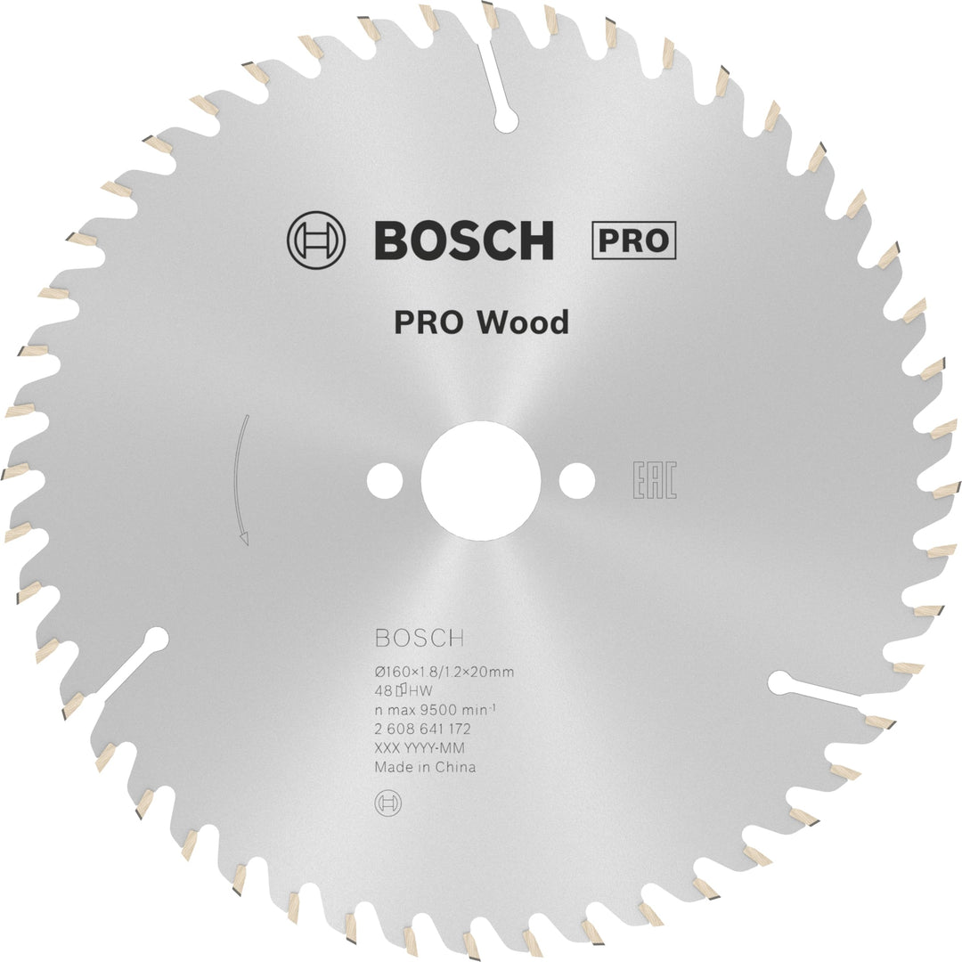 Bosch Professional Kreissägeblatt Optiline Wood (für Holz, 160 x 20 x 1,8 mm, 48 Zähne, Zubehör Krei