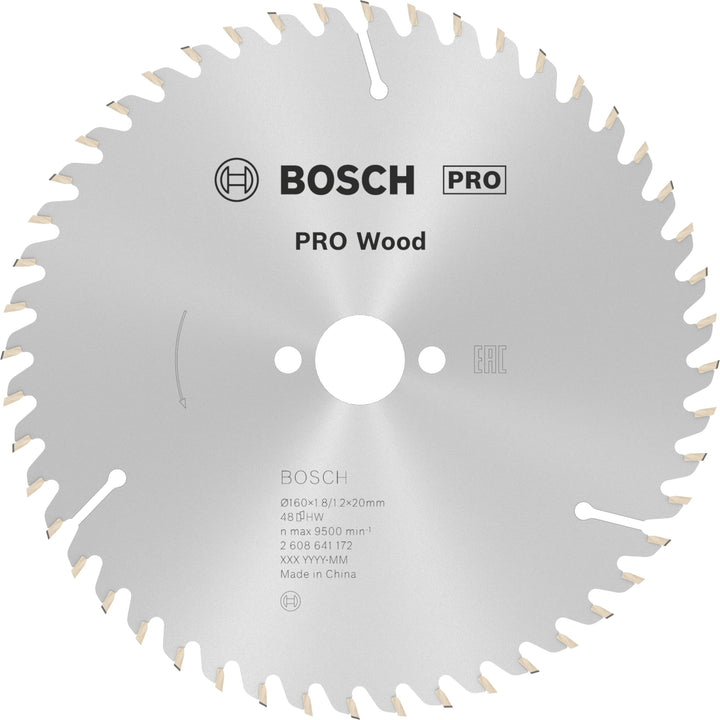 Bosch Professional Kreissägeblatt Optiline Wood (für Holz, 160 x 20 x 1,8 mm, 48 Zähne, Zubehör Krei