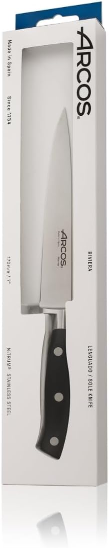 Arcos 232900 Serie Riviera - Sohlenmesser - Klinge aus Nitrum geschmiedetem Edelstahl 170 mm - HandG