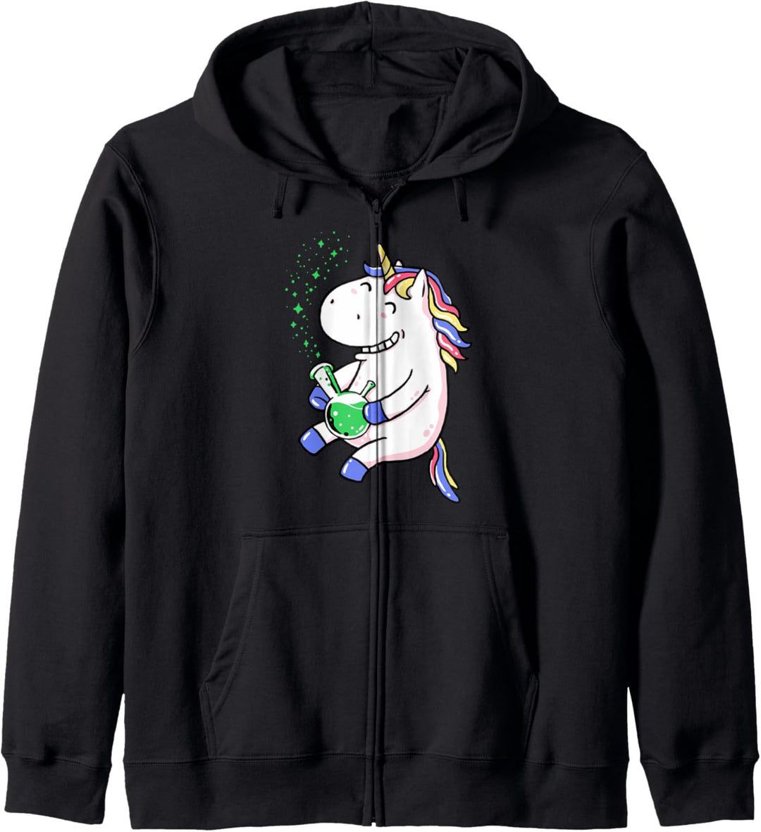 Entsteintes Einhorn, das eine Bong schlägt Kapuzenjacke