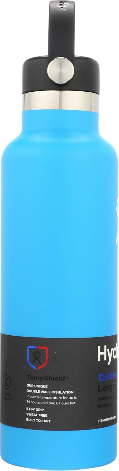 HYDRO FLASK - Trinkflasche 621ml (21oz) - Isolierte Wasserflasche aus Edelstahl - Sportflasche mit a