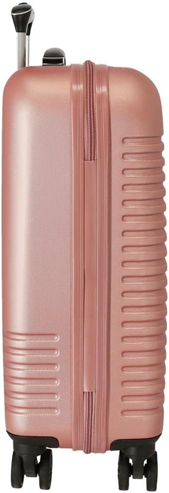 Roll Road India Kabinentrolley, Rosa, 40 x 55 x 20 cm, Hartplastik, seitlicher Kombinationsverschlus