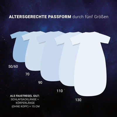 Gesslein 771092 Bubou Babyschlafsack mit abnehmbaren Ärmeln: Temperaturregulierender Ganzjahreschlaf
