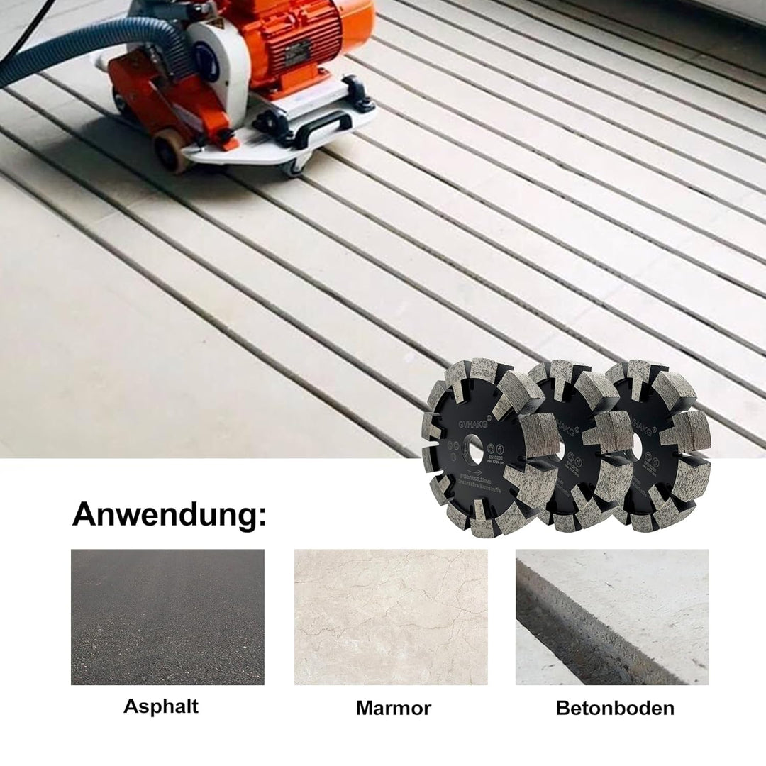 GVHAKG Tuck Point 120mm Diamant Fräser,Sehr verschleissfest Lange Lebensspanne für Estrich, Asphalt,