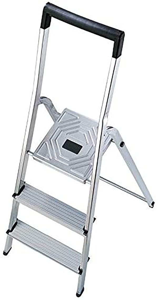 Hailo 5_8943-001 L40 Sicherheits-Haushaltsleiter, aus Aluminium, 3 Stufen