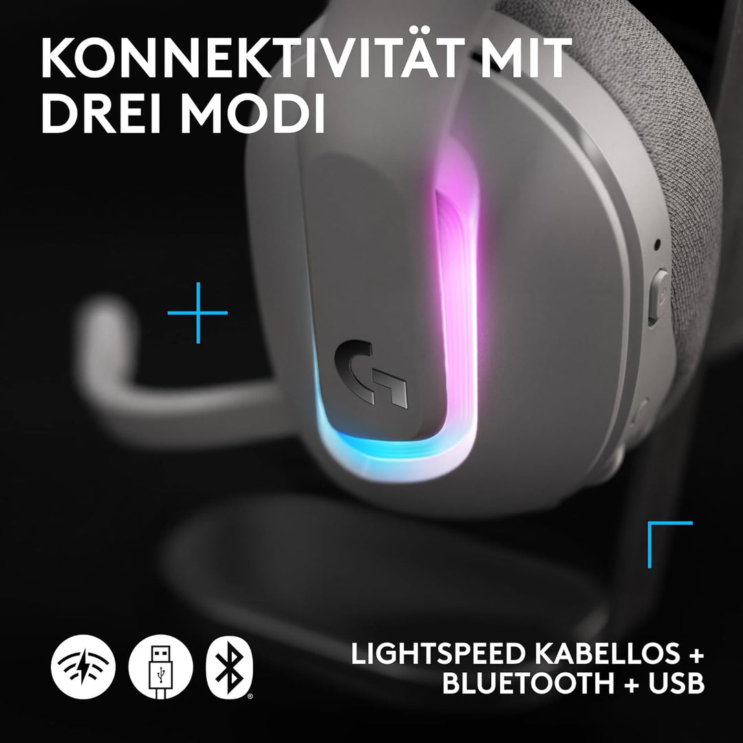 Logitech G G522 LIGHTSPEED kabelloses Gaming-Headset, LIGHTSYNC RGB, Mikrofon und erweitertem synchr