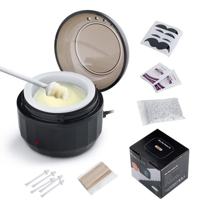 Nose Waxing Kit for Men and Women, Nose Ear Hair Wax Kit with 100g Wax, 40 Sticks, USB Fast Heat, Sm