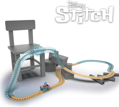 Smoby - Stitch FleXtreme – 4 Meter 40 Autobahn – 184 Flexible und anpassbare Pisten + 1 Stitch-Fahrz