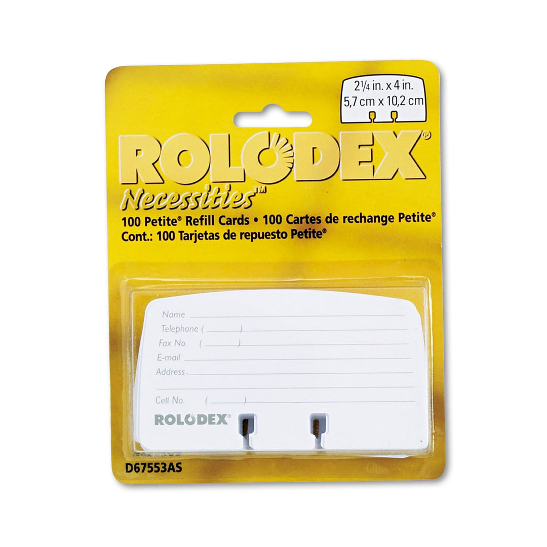 Rolodex 67553 Petite Nachfüllkarten, 6,4 x 10,2 cm, 100 Karten/Packung