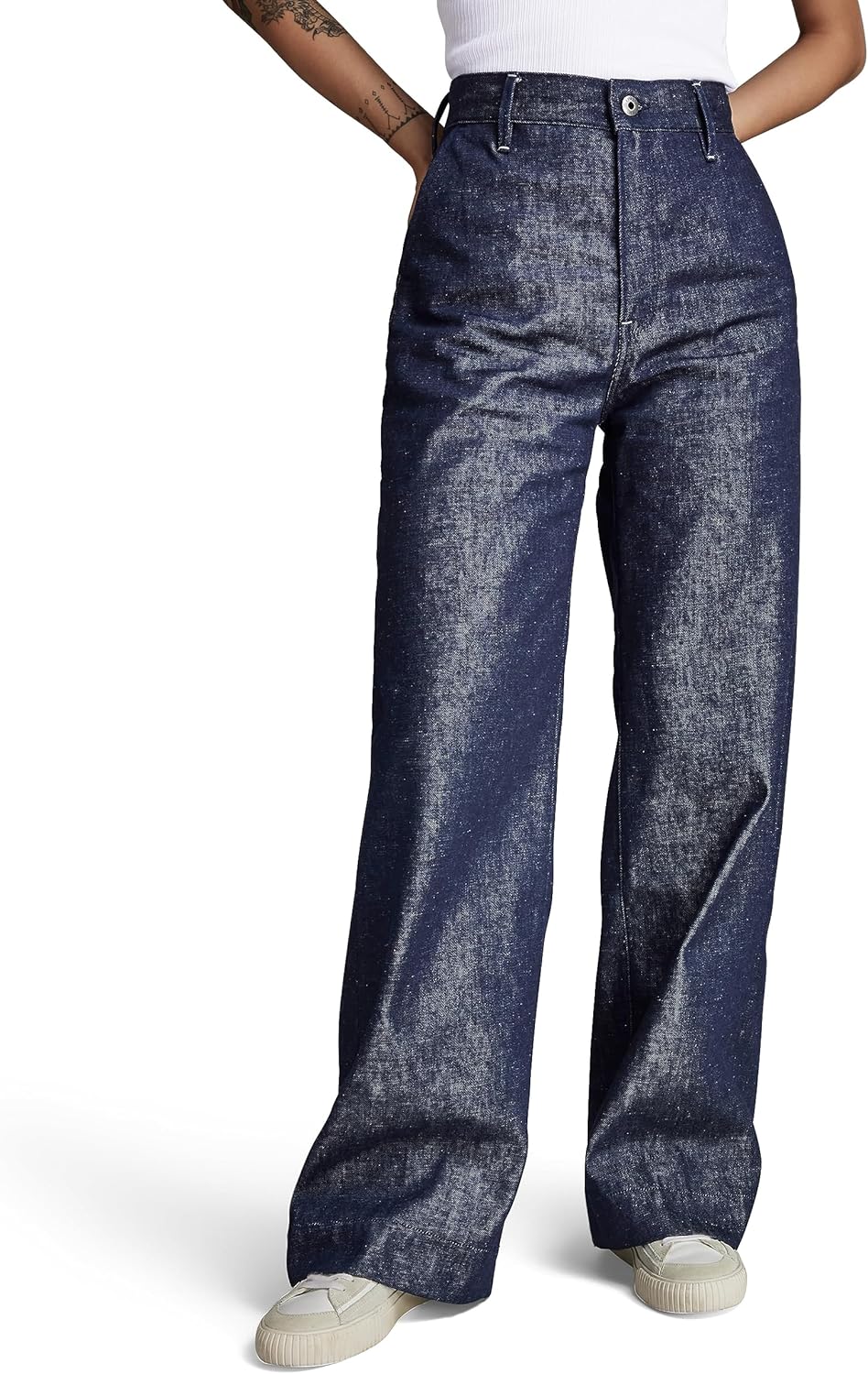 G-Star Damen Deck 2.0 Chino 27W / 32L Blau (Raw Denim D23945-d443-001), 27W / 32L Blau (Raw Denim D2