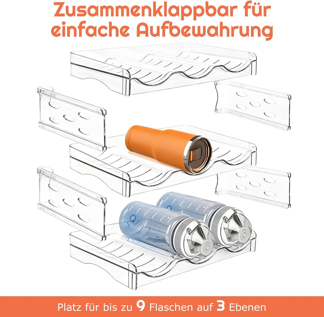 Top-spring Flaschenregal stapelbar, Küchen Organizer, Flaschenhalter Kühlschrank & Schrank Organizer