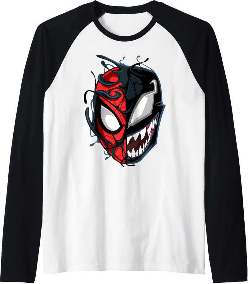 Marvel Spider-Man Peter Venom Split Face Raglan